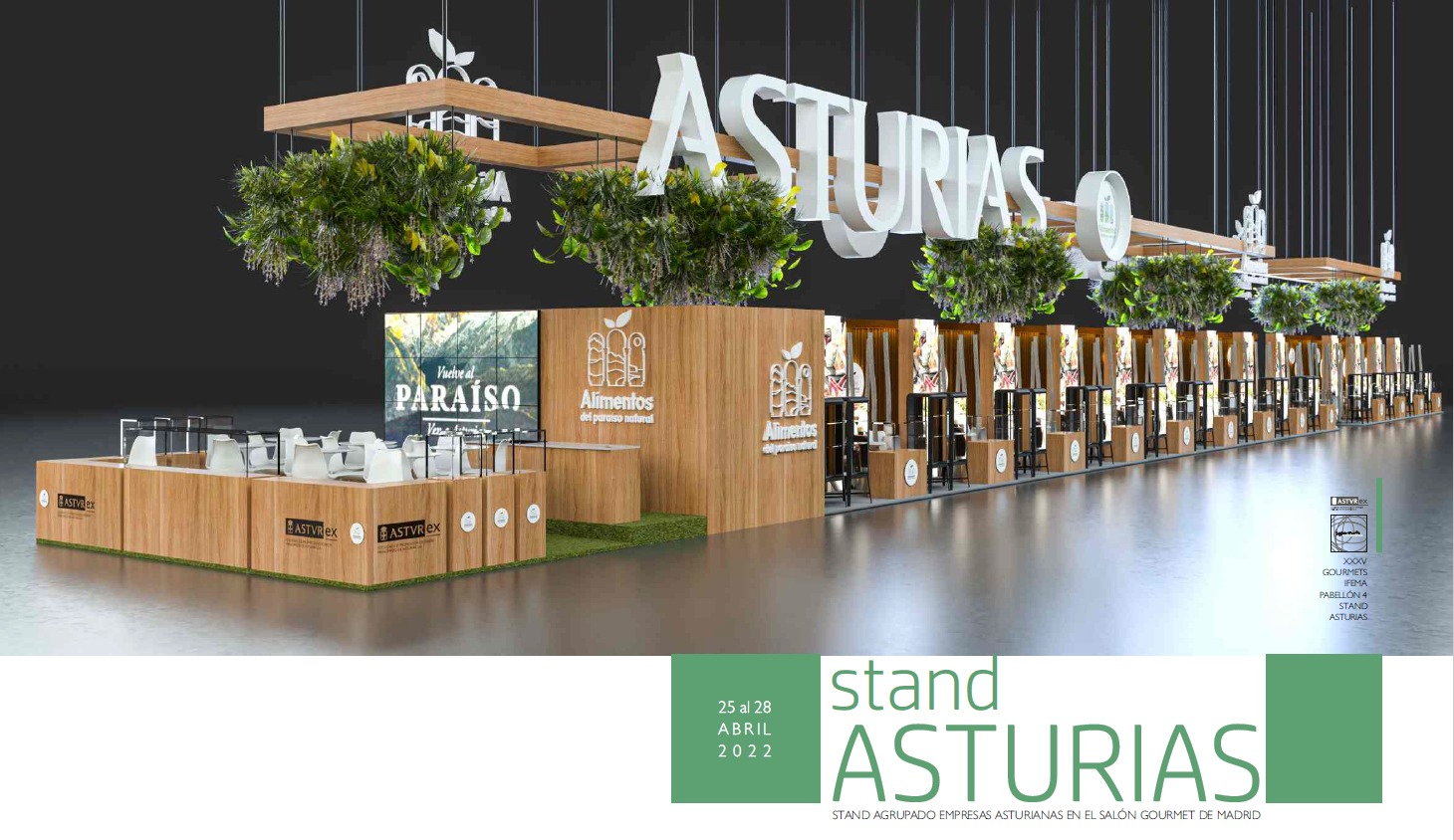 Infografia estand de Asturias en Salon gourmets 2022