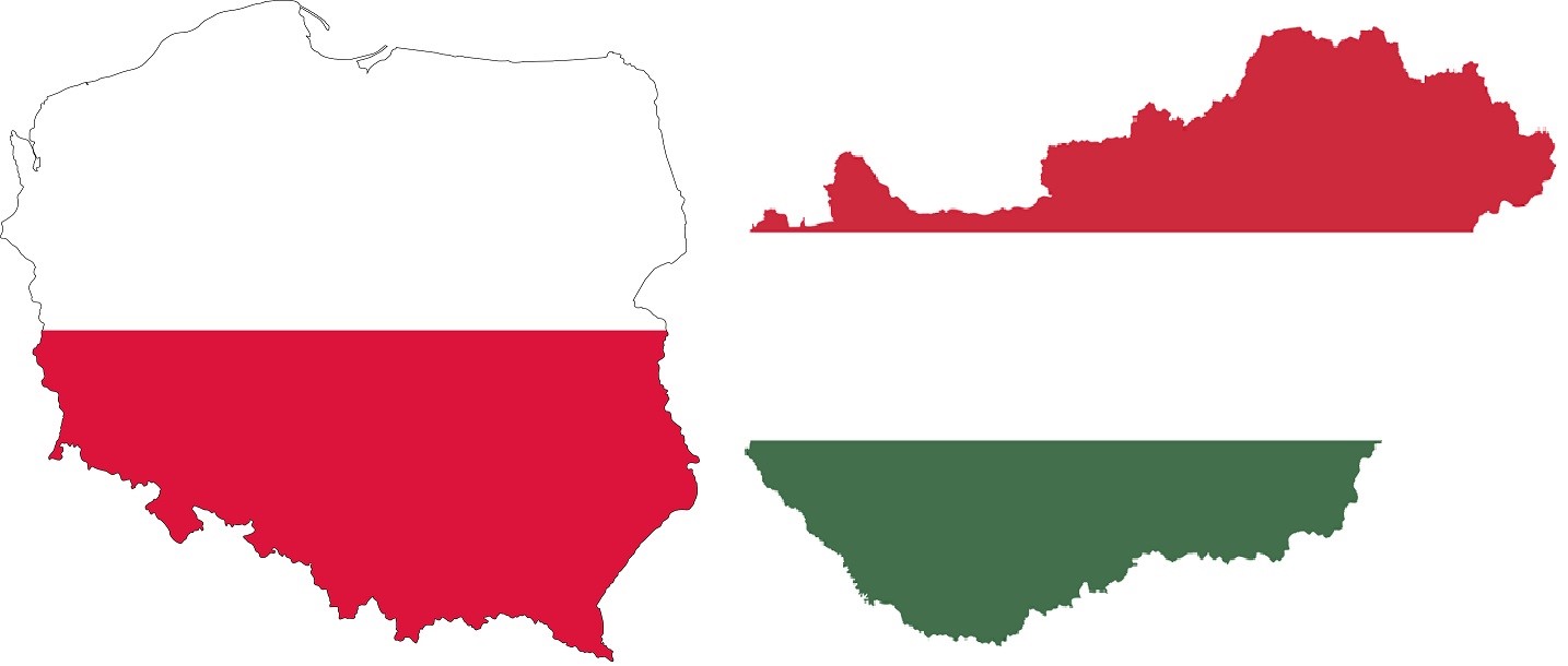 Polonia Hungría Banderas